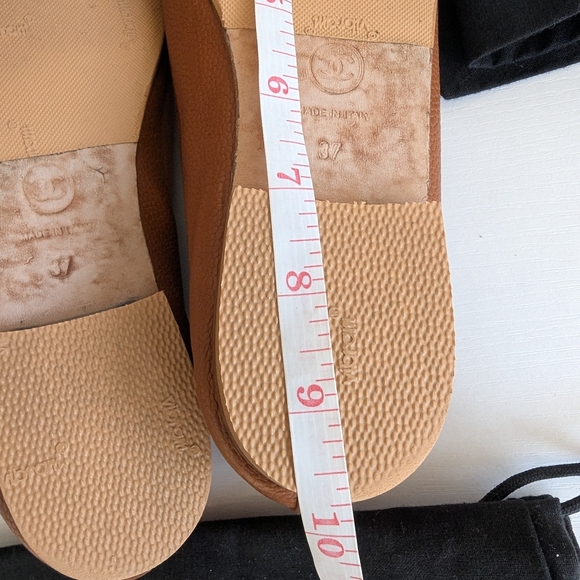 Chanel Brown Leather Loafers with Embossed Logo - Picture 13 of 15